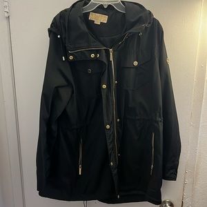 Michael Kors Black and Gold Hooded Jacket